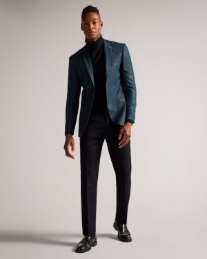 Black Men's Ted Baker Badsey Slim Fit Trs Pants Price In India | V5X-7008