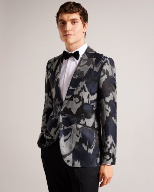 Black Men's Ted Baker Diegan Single Breasted Evening Jacket Price In India | X2S-7366