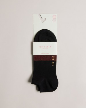 Black Men's Ted Baker Lowsock Trainer Sock Price In India | T4P-2143