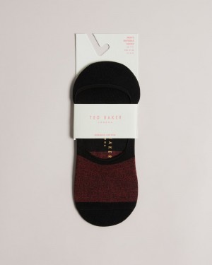 Black Men's Ted Baker Nosock Invisible Sock Price In India | Z5I-2633