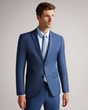 Light Blue Men's Ted Baker Camdejs Slim Light Blue Suit Jacket Suits Price In India | Q3A-2086