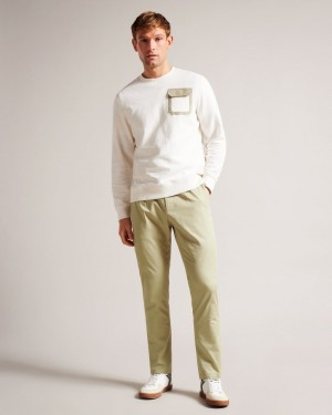 Natural Men's Ted Baker Bossar Camburn Regular Fit Trousers Price In India | Y2S-6868