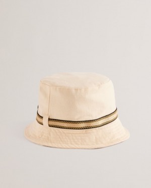 Stone Men's Ted Baker Alfredo Webbing Bucket Hat Price In India | W8J-4197