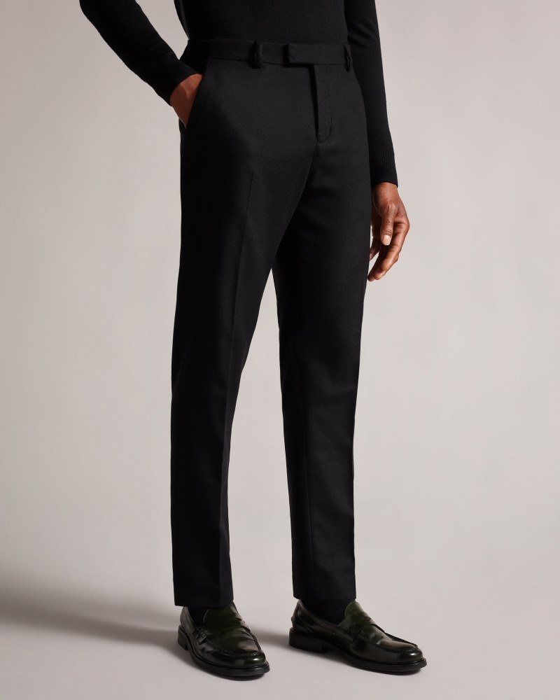 Black Men's Ted Baker Badsey Slim Fit Trs Pants Price In India | V5X-7008