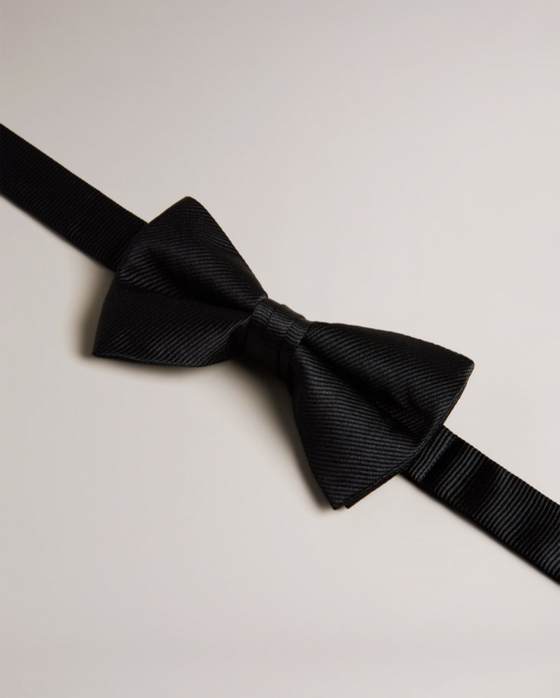 Black Men's Ted Baker Brosney Silk Bow Tie Price In India | E5X-7024