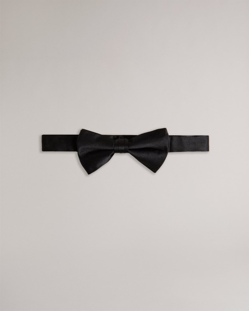 Black Men\'s Ted Baker Brosney Silk Bow Tie Price In India | E5X-7024