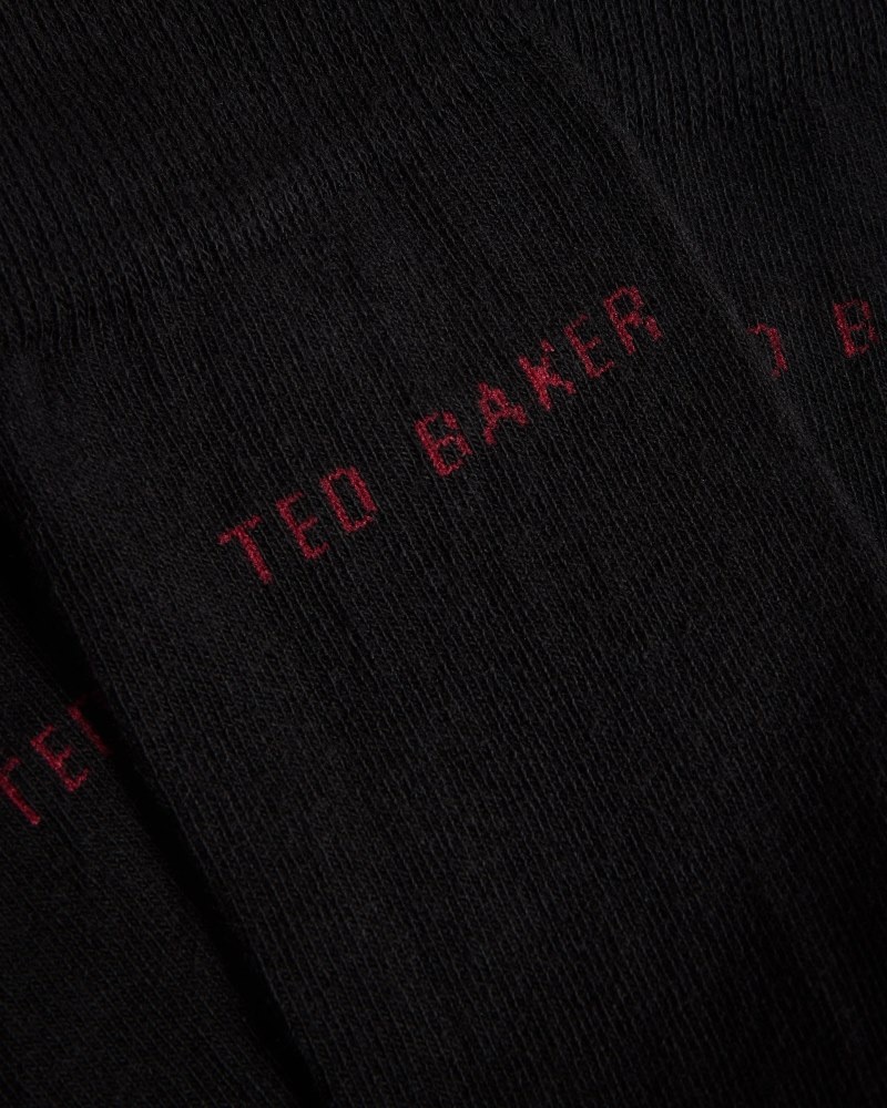 Black Men's Ted Baker Burgy Three Pack of Socks Socks Price In India | I2B-5442