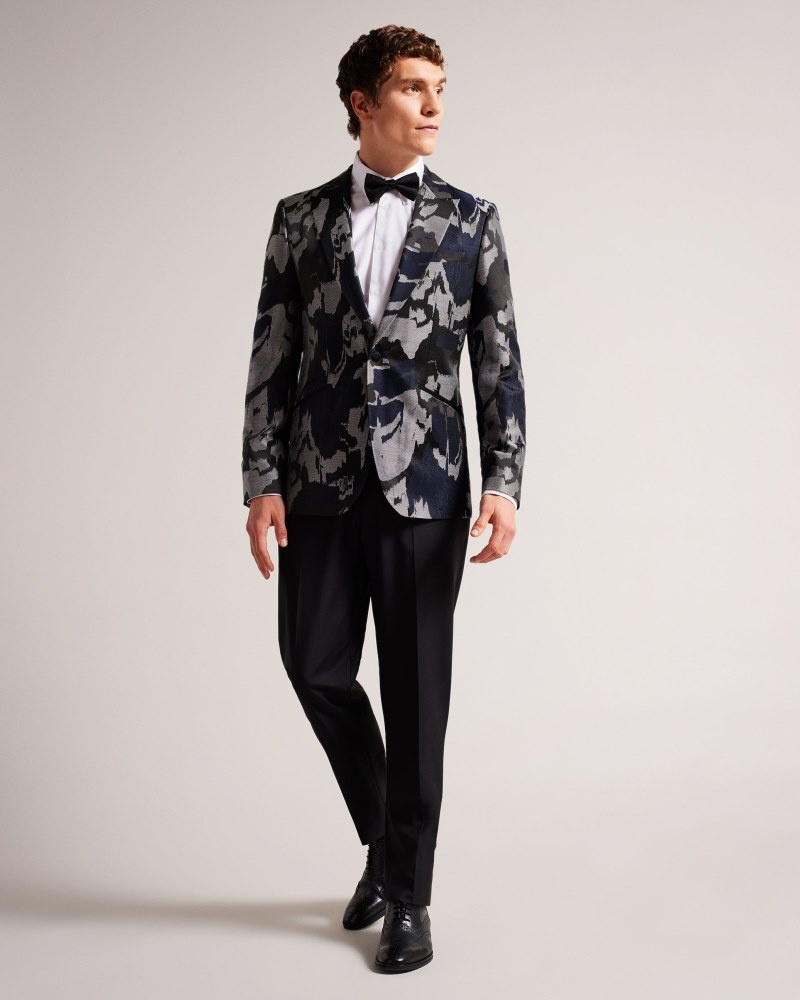 Black Men's Ted Baker Diegan Single Breasted Evening Jacket Price In India | X2S-7366