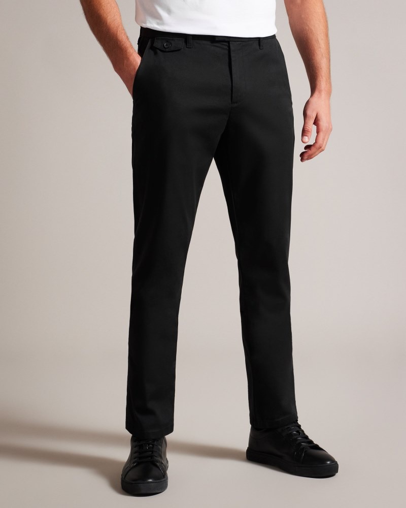 Black Men's Ted Baker Haydae Slim Fit Chino Price In India | Y8O-7672