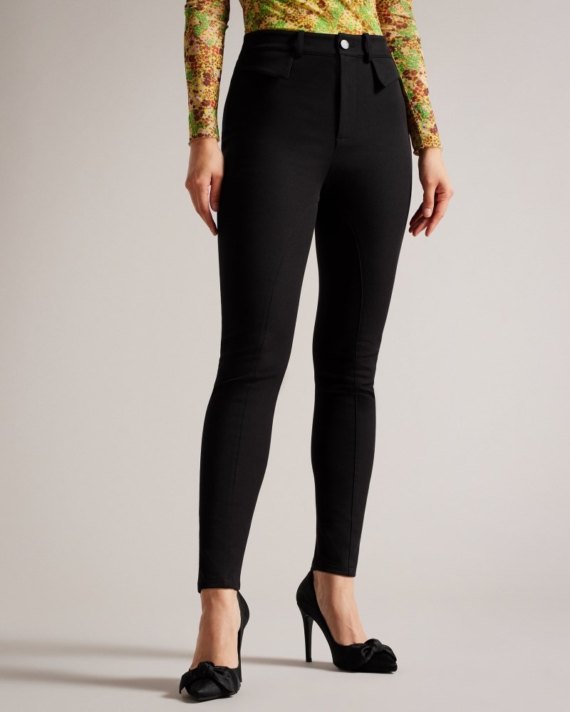 Black Women's Ted Baker Tesia Panelled Leggings Leggings Price In India | X9E-1673