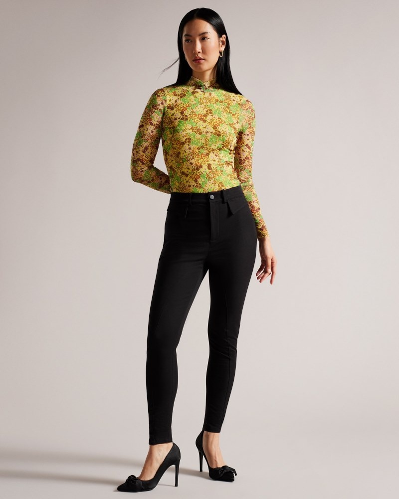 Black Women\'s Ted Baker Tesia Panelled Leggings Leggings Price In India | X9E-1673