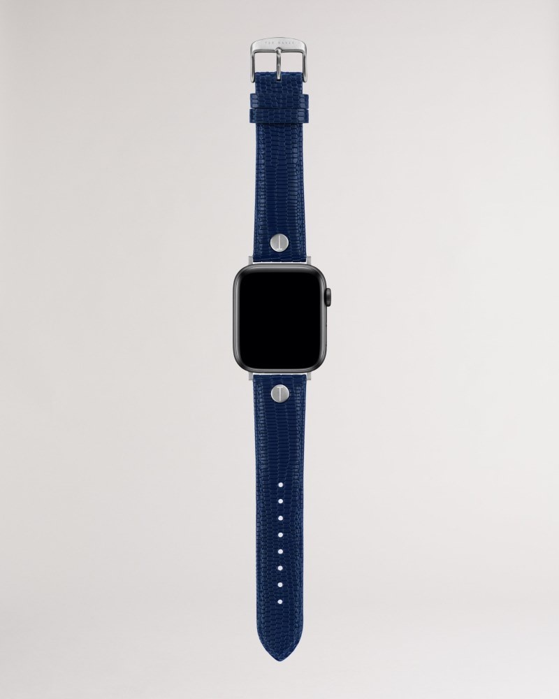 Blue Men\'s Ted Baker Alca Eco Leather Apple Watch Strap Watches Price In India | H5N-7310