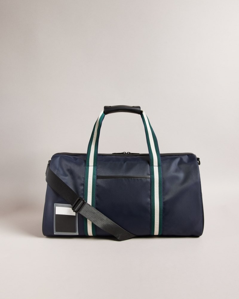 Blue Men\'s Ted Baker Matique Twill Retro Sport Holdall Price In India | D7V-1422