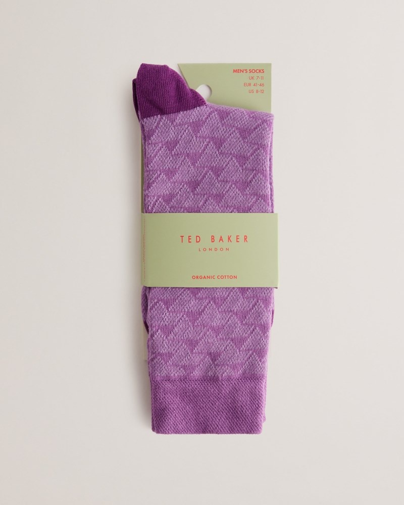 Blue Men's Ted Baker Sokksev Patterned Sock Price In India | A5H-7925