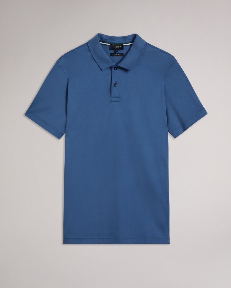 Blue Men's Ted Baker Zeiter SS Slim Soft Touch Polo Shirt Price In India | S6P-3917