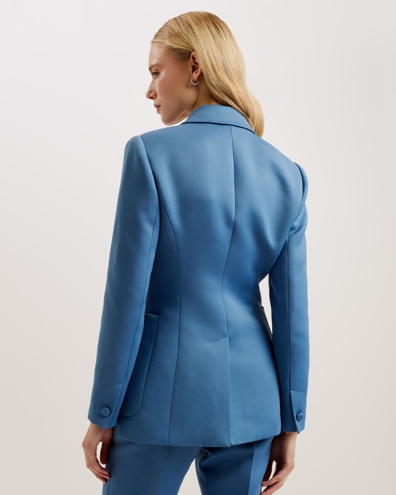 Blue Women's Ted Baker Akenij Single Breasted Tailored Blazer Price In India | O5Q-0279