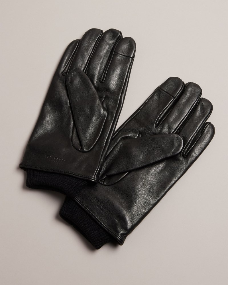 Brown Men's Ted Baker Ballat Leather Glove Gloves Price In India | I3K-1696