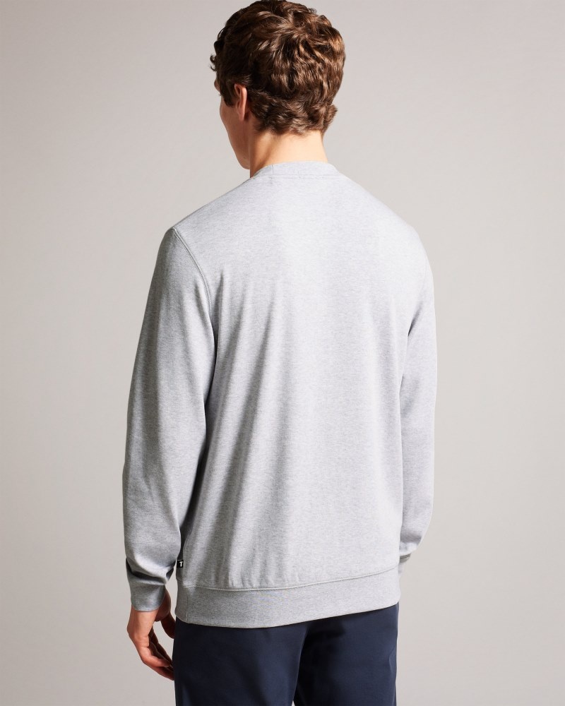 Grey Men's Ted Baker Sonics LS Regular Branded Sweat Sweaters Price In India | G4S-3382