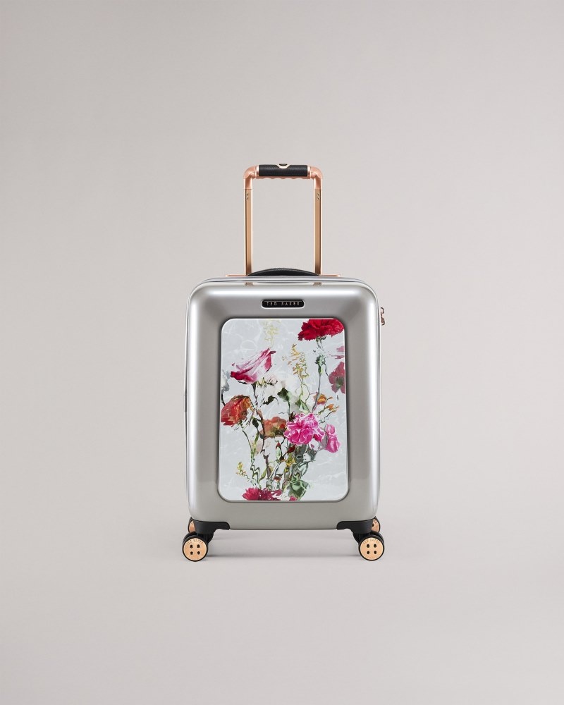 Grey Women\'s Ted Baker Gusto Water Floral Small Trolley Price In India | E9M-5083