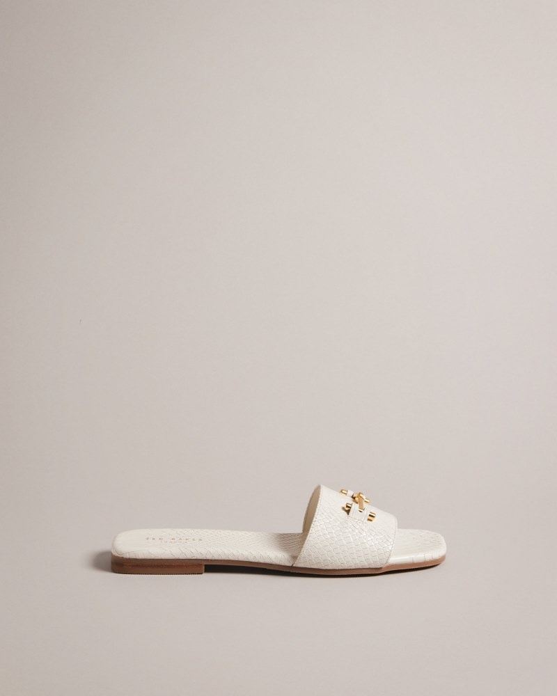 Ivory Women's Ted Baker Ashinu Snaffle Sandals Price In India | H4N-9471