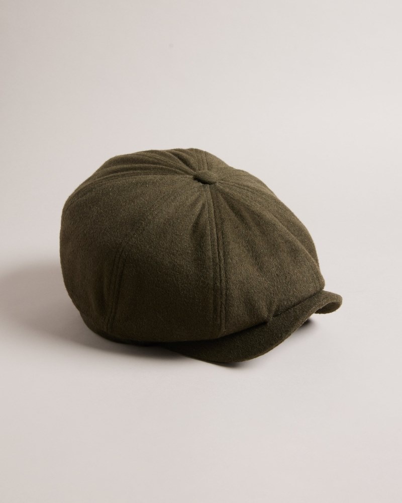 Khaki Men\'s Ted Baker Jimmyy Woollen Baker Boy Hat Price In India | D9T-9674