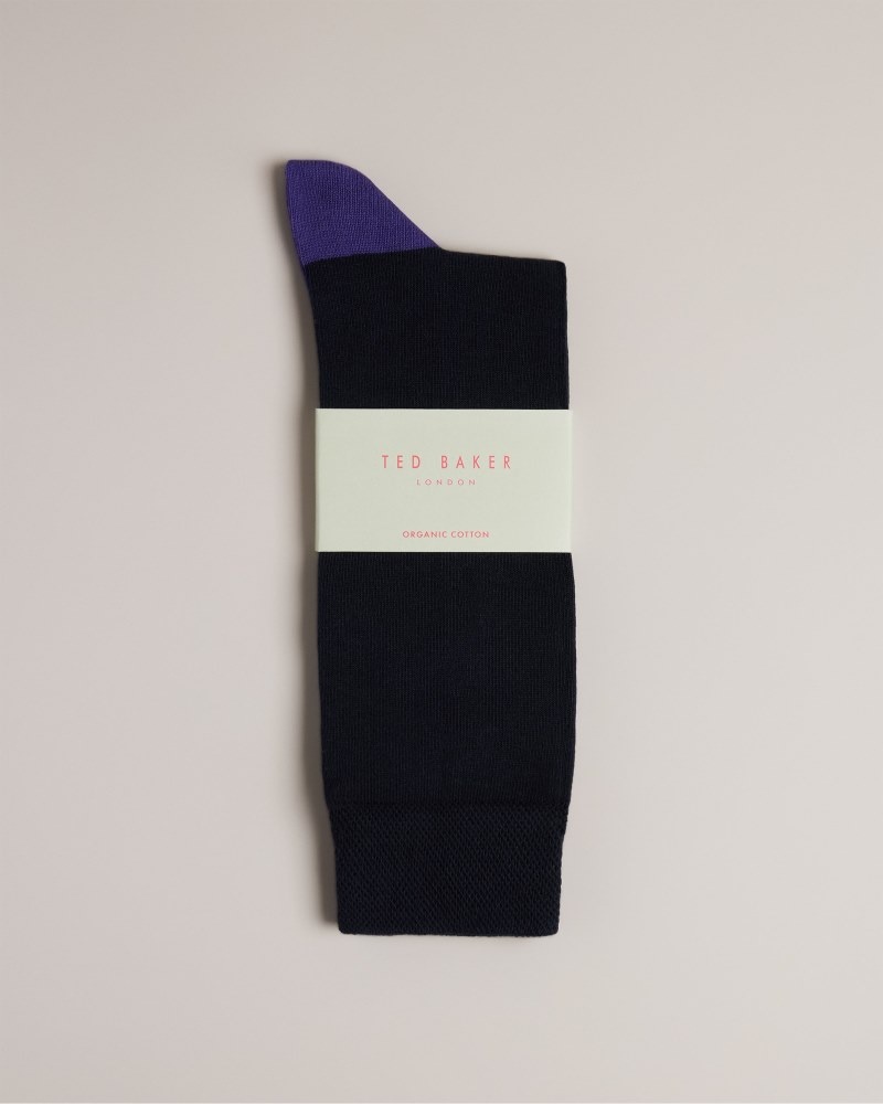 Mid Blue Men's Ted Baker Clasic Plain Sock Price In India | L5H-6740