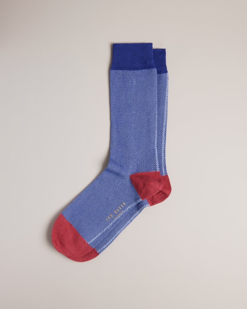 Mid Gree Men's Ted Baker Tedtext Semi Plain Sock Price In India | L0M-6058