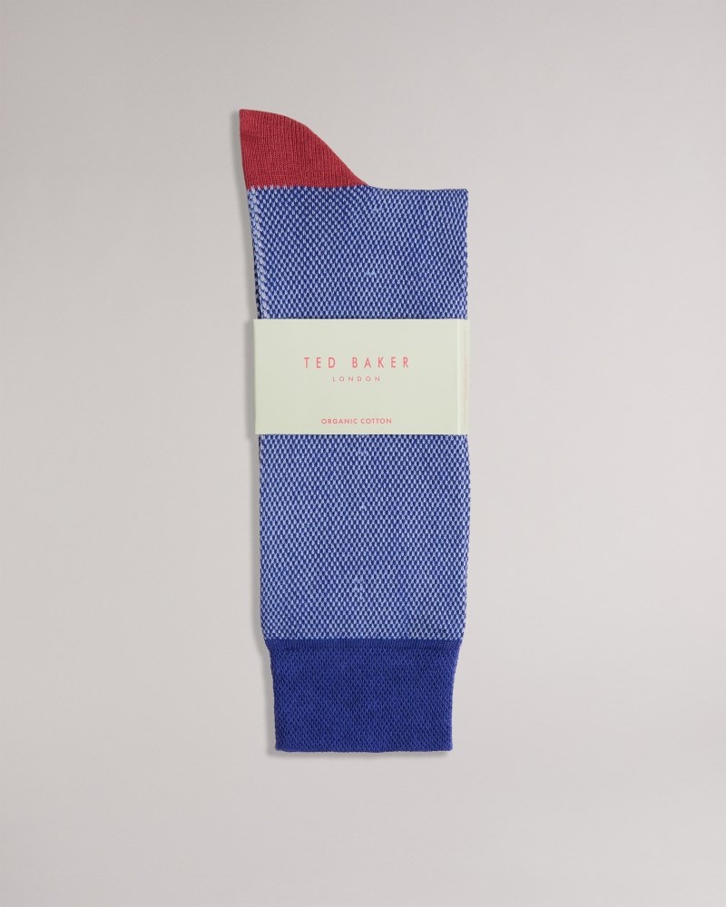 Mid Gree Men\'s Ted Baker Tedtext Semi Plain Sock Price In India | L0M-6058