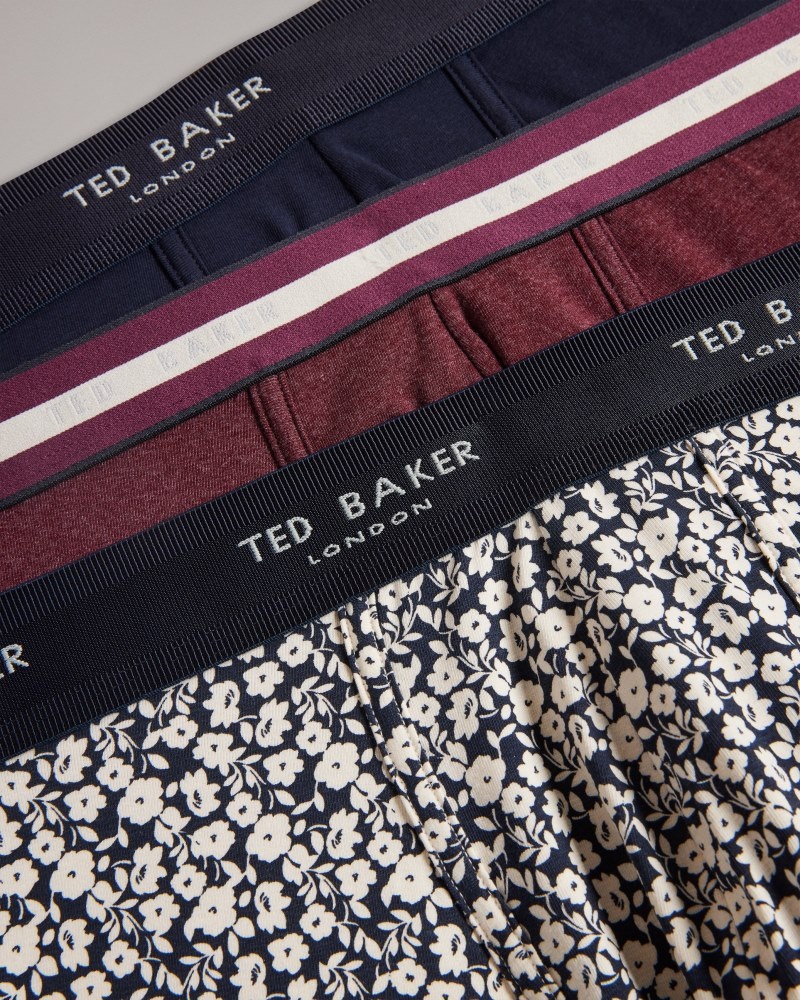 Misc Men's Ted Baker Fabioo Three Pack Assorted Cotton Trunks Price In India | Y1M-2920