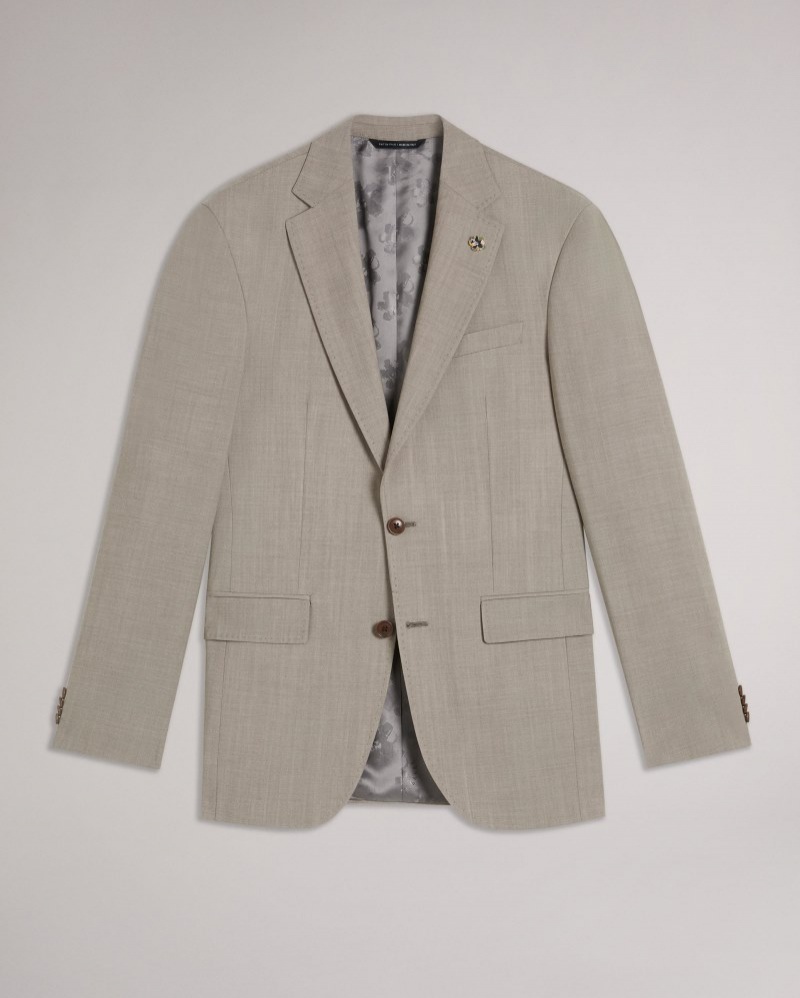 Natural Men's Ted Baker Alconaj Natural Sharkskin Jacket Suits Price In India | S1T-4693