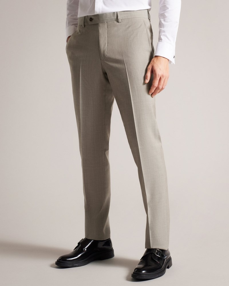 Natural Men's Ted Baker Alconat Natural Sharkskin Suit Trouser Suits Price In India | Y7G-7110