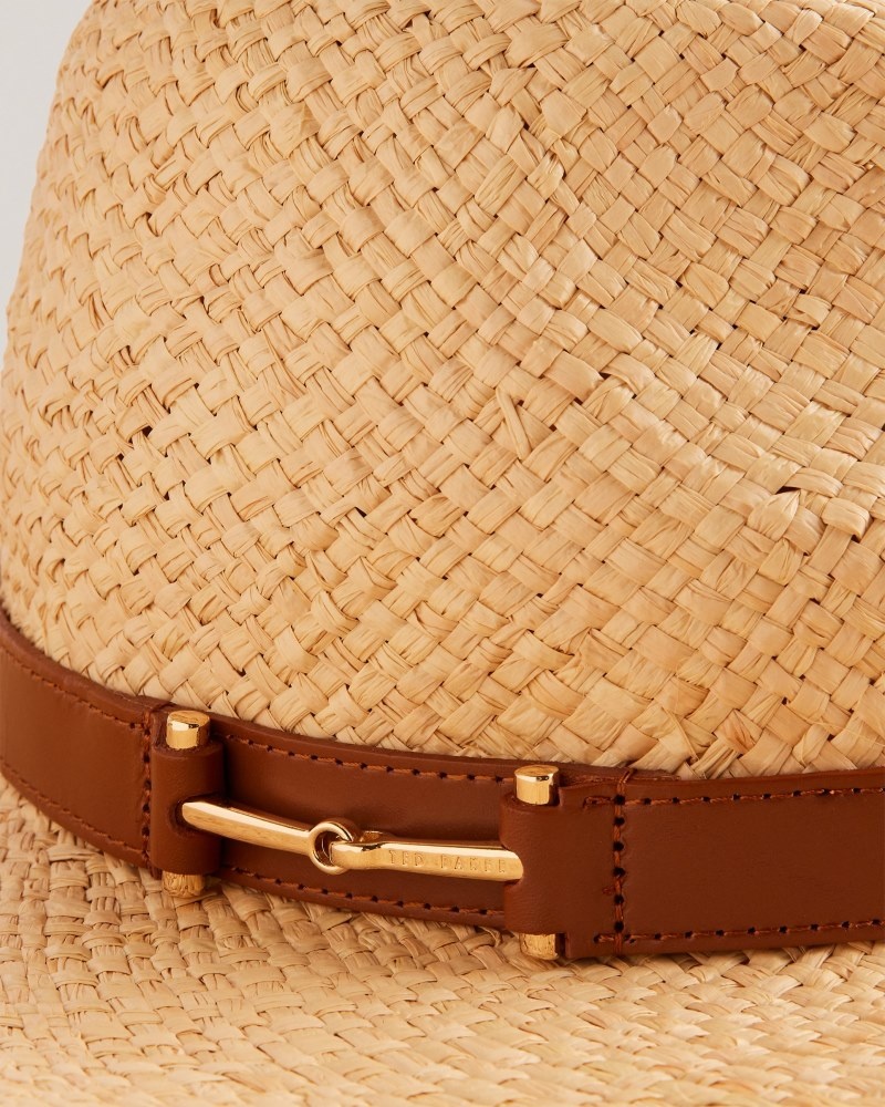 Natural Women's Ted Baker Hariets Straw Hat Price In India | X1W-2378