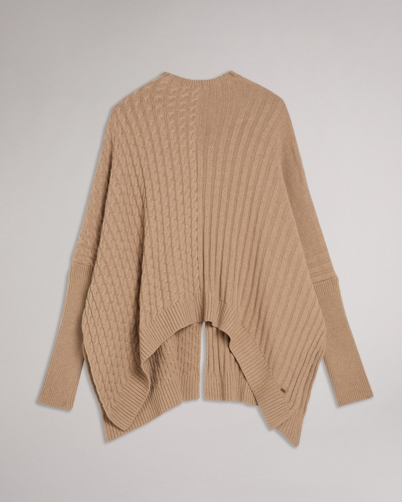 Natural Women's Ted Baker Joilla Funnel Neck Jumper Sweaters Price In India | J1V-5336