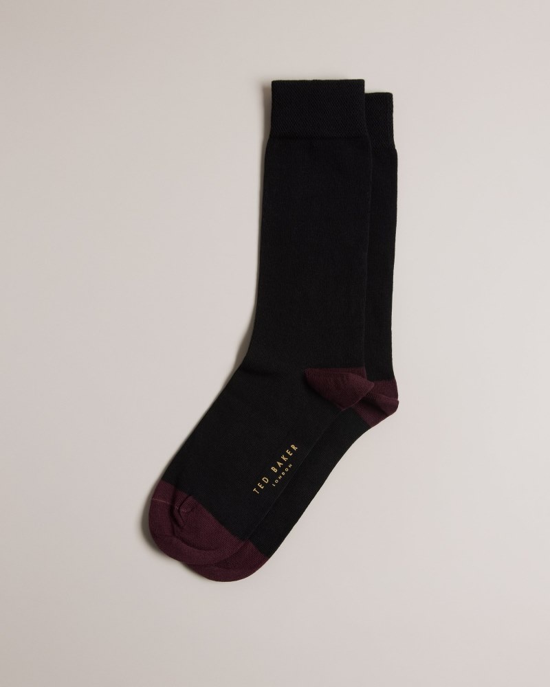 Navy Men's Ted Baker Corecol Sock with Contrast Colour Heel and Toe Socks Price In India | I0R-3525