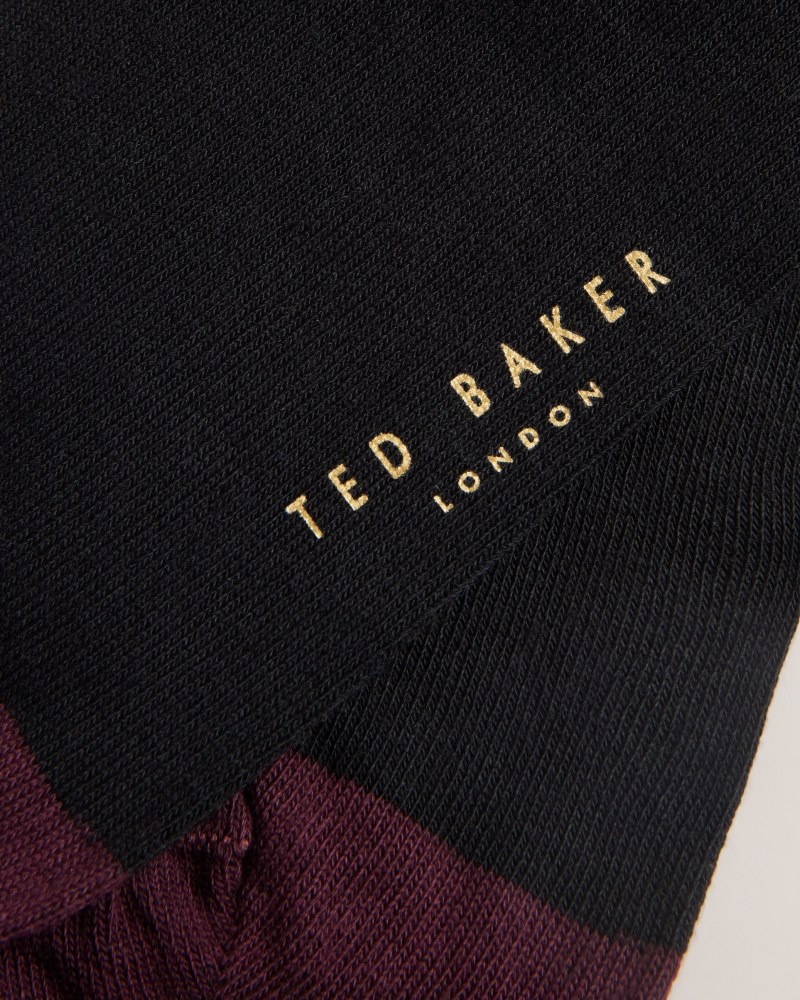 Navy Men's Ted Baker Corecol Sock with Contrast Colour Heel and Toe Socks Price In India | I0R-3525