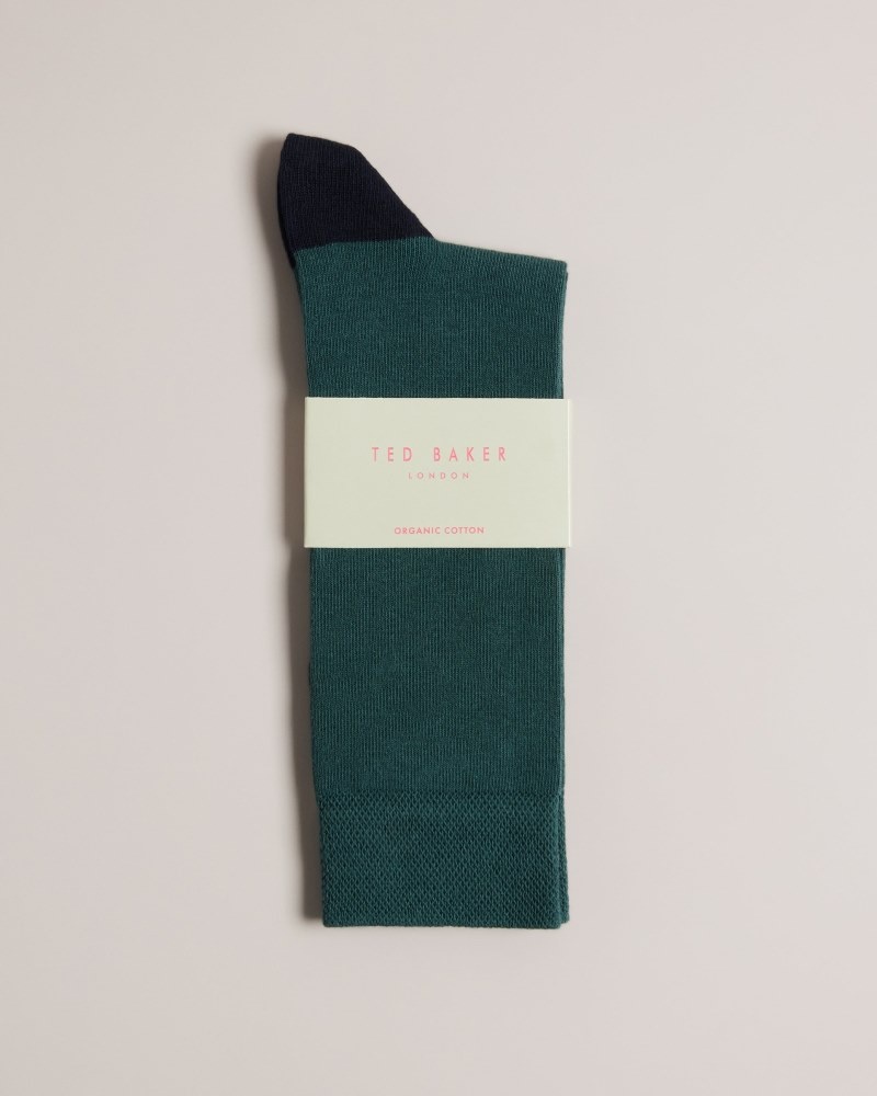 Navy Men's Ted Baker Corecol Sock with Contrast Colour Heel and Toe Socks Price In India | I0R-3525