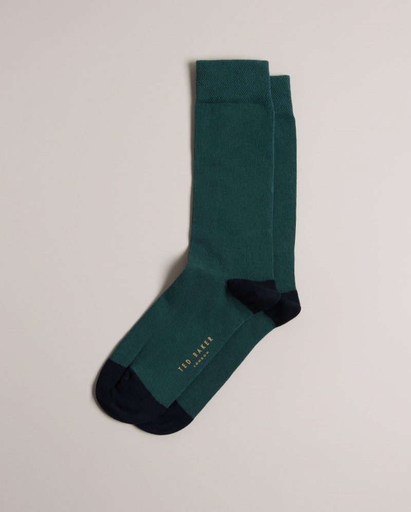 Navy Men's Ted Baker Corecol Sock with Contrast Colour Heel and Toe Socks Price In India | I0R-3525