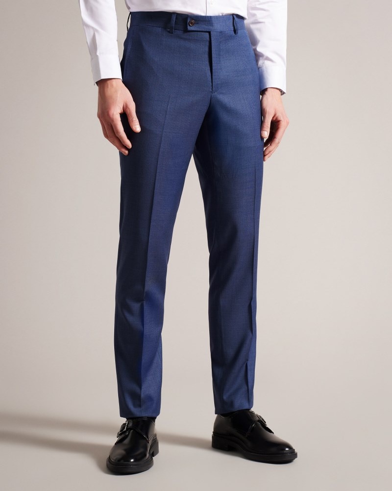 Navy Men's Ted Baker Upsalat Navy Mix Suit Trousers Price In India | V0V-1387