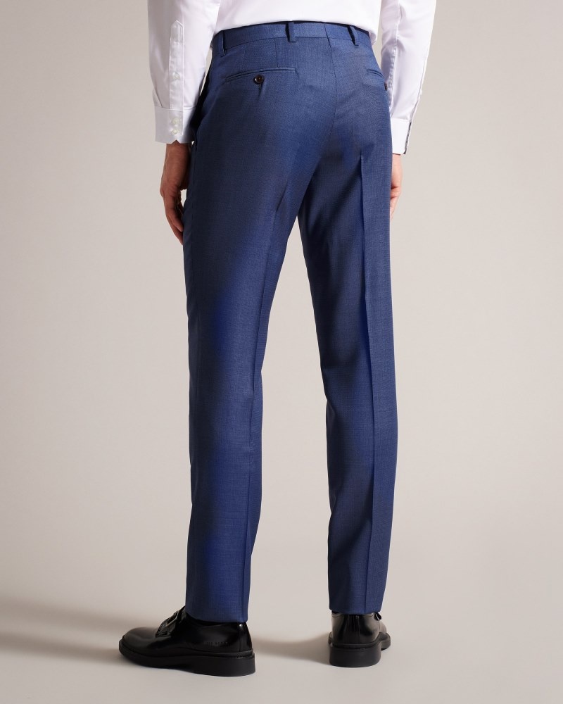 Navy Men's Ted Baker Upsalat Navy Mix Suit Trousers Price In India | V0V-1387