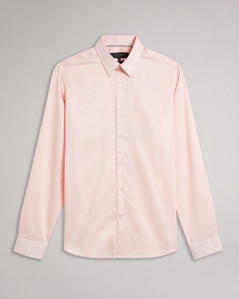 Pink Men's Ted Baker Maeloss LS Slim Fit Shirt Price In India | V1M-7543