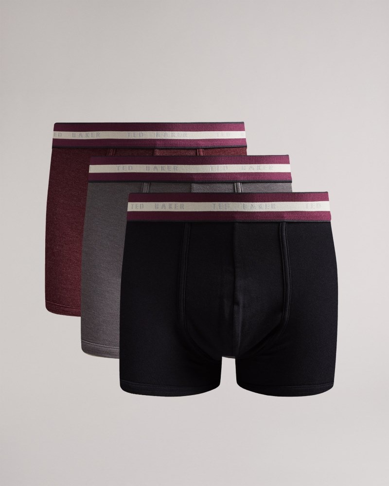 Red Men's Ted Baker Oskaar 3 Pack Trunks Price In India | P8W-0170