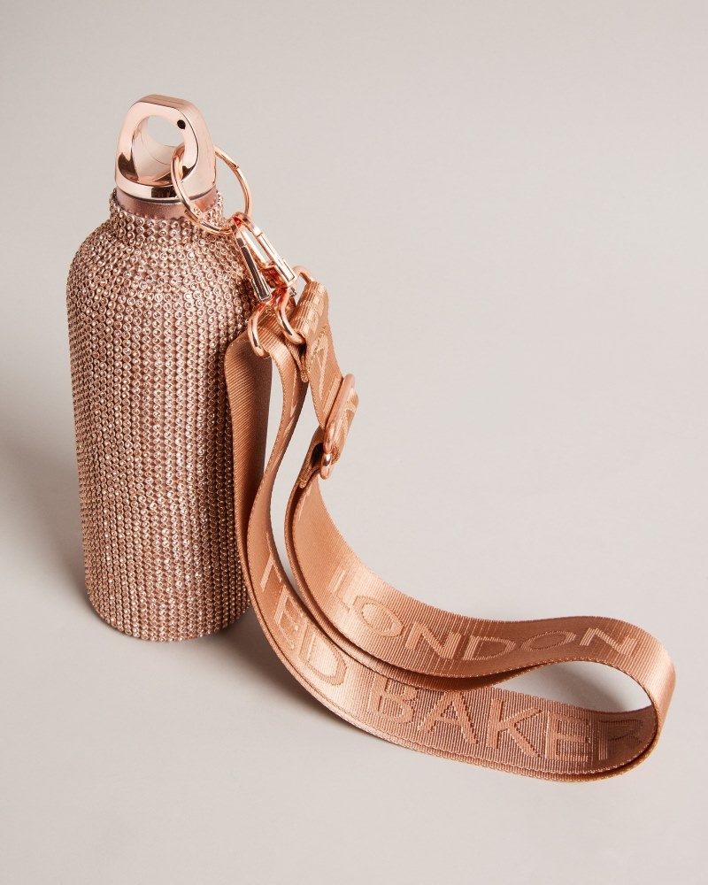 Rosegold Women's Ted Baker Jazzii Embellished Water Bottle Price In India | E8G-6723