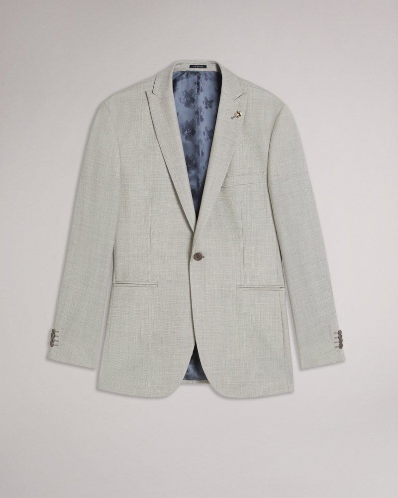 Stone Men's Ted Baker Artimjr Stone Cross Hatch Jacket Suits Price In India | U2O-3058