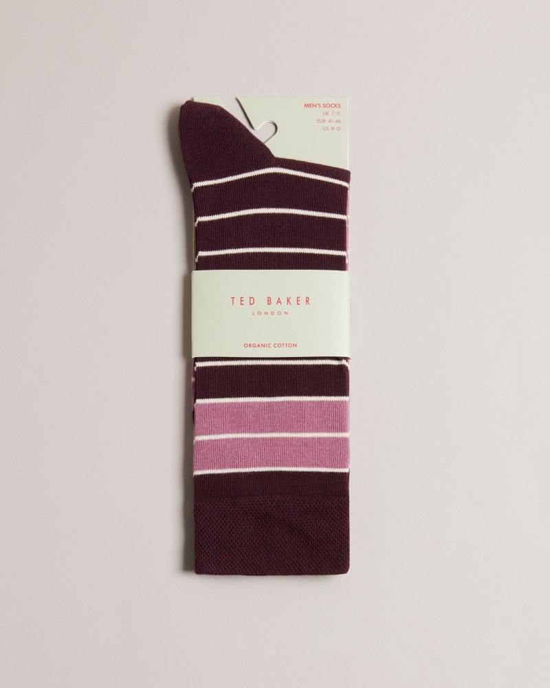 Teal Blue Men\'s Ted Baker Breezey Striped Sock Price In India | F2L-0621