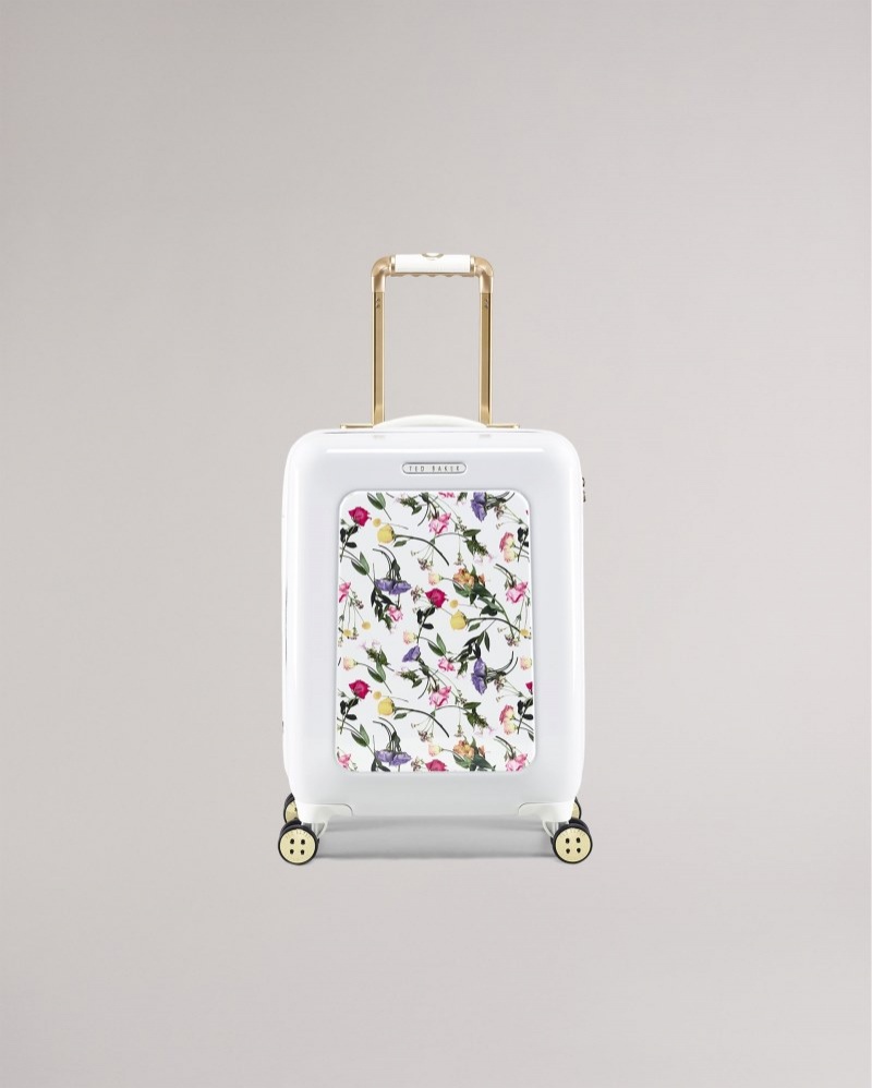 White Women\'s Ted Baker Raidet Scattered Bouquet Small Trolley Price In India | H5A-3178