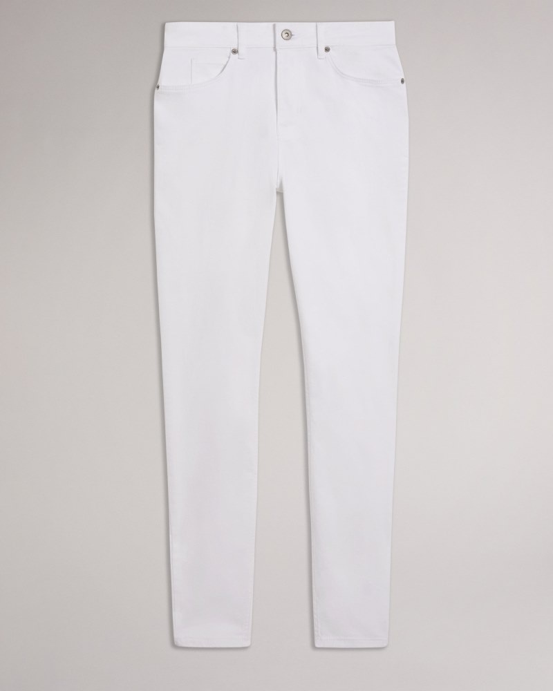 White Women's Ted Baker Ziarah Skinny Jeans Price In India | B4X-4445