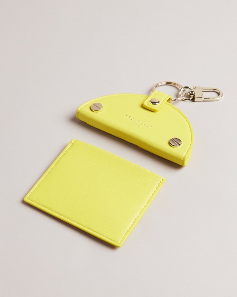 Yellow Women's Ted Baker Lemmonn Lemon Slice Keyring and Card Holder Price In India | B2T-6825